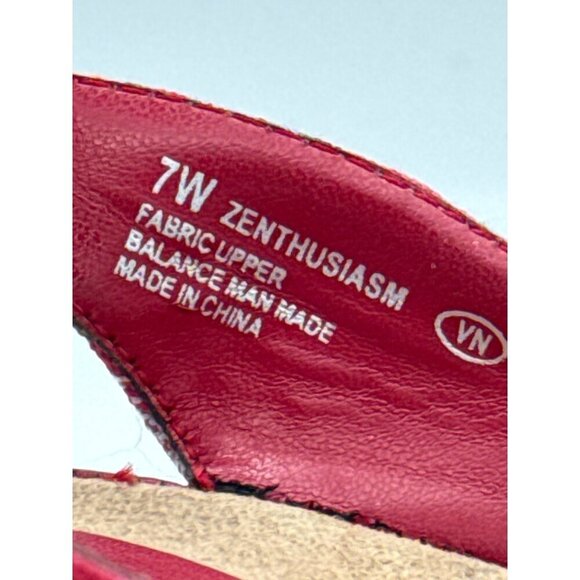 Aerosoles Womens Multicolor Striped Open-Toe Wedge Sandals Size 7W - Picture 7 of 8